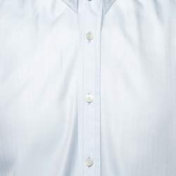 Pre Owned Tom Ford Blue Cotton Button Down Shirt L