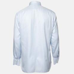 Pre Owned Tom Ford Blue Cotton Button Down Shirt L