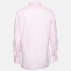 Pre Owned Tom ford Pink Cotton Long Sleeve Button Front Shirt L