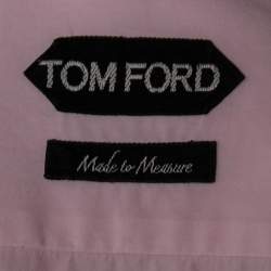 Pre Owned Tom ford Pink Cotton Long Sleeve Button Front Shirt L