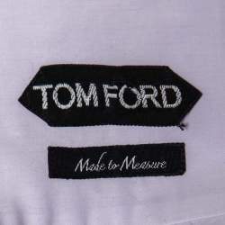 Pre Owned Tom Ford Lavender Cotton Button Front Shirt L