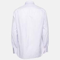 Pre Owned Tom Ford Lavender Cotton Button Front Shirt L