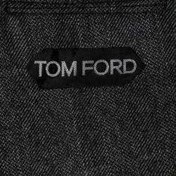 Pre Owned Tom Ford Grey Wool Long Sleeve Button Front Blazer XXXL