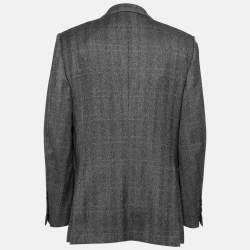 Pre Owned Tom Ford Grey Wool Long Sleeve Button Front Blazer XXXL