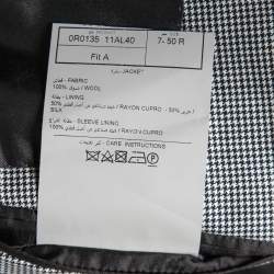 Pre Owned Tom Ford Monochrome Wool Button Front Blazer L