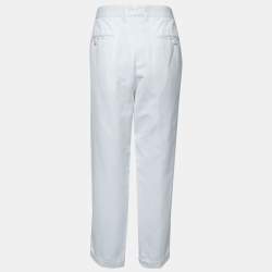 Pre Owned Tom Ford White Cotton Blend Trousers XXL Waist 36"