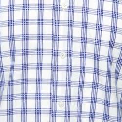 Pre Owned Tom Ford Ink Blue Checkered Cotton Button Front Shirt M
