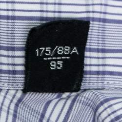 Pre Owned Tom Ford Blue Checkered Cotton Button Front Shirt L