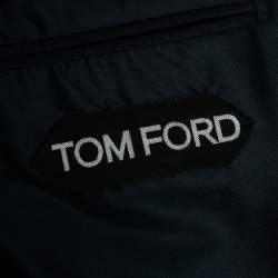 Pre Owned Tom Ford Navy Blue Pin Striped Wool Single Breasted Blazer & Pant Suit S