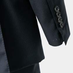 Pre Owned Tom Ford Navy Blue Pin Striped Wool Single Breasted Blazer & Pant Suit S