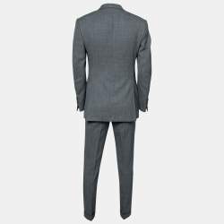 Pre Owned Tom Ford Grey Wool Single Breasted Windsor Single Breasted Blazer & Pant Suit S