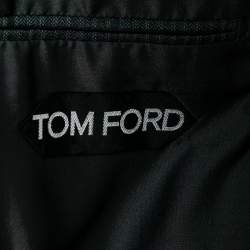Pre Owned Tom Ford Grey Striped Wool Single Breasted Blazer & Pant Suit M