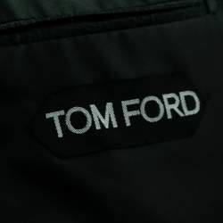Pre Owned Tom Ford Charcoal Grey Checked Wool Single Breasted Blazer & Pant Suit S
