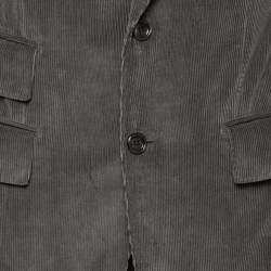 Pre Owned Tom Ford Grey Corduroy Single-Breasted Suit S