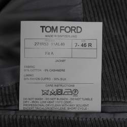 Pre Owned Tom Ford Grey Corduroy Single-Breasted Suit S
