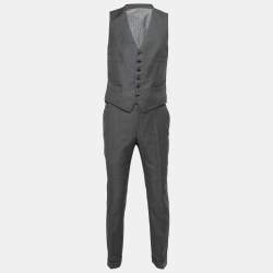 Pre Owned Tom Ford Charcoal Grey Wool Single-Breasted Three-Piece Suit M