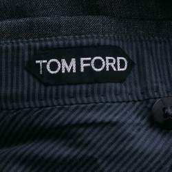 Pre Owned Tom Ford Charcoal Grey Wool Single-Breasted Three-Piece Suit M