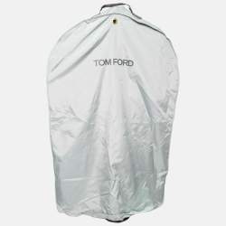 Pre Owned Tom Ford Black Textured Wool-Crepe Single-Breasted Blazer S