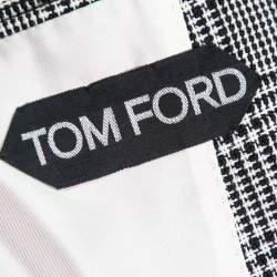 Pre Owned Tom Ford Black Glen Check Wool Single-Breasted Blazer S