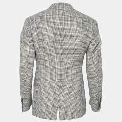 Pre Owned Tom Ford Black Glen Check Wool Single-Breasted Blazer S