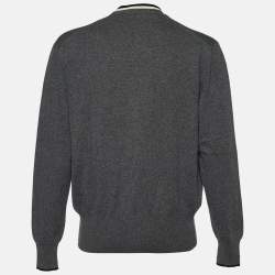 Pre Owned Tom Ford Grey Cashmere Knit Button Front Cardigan XXL