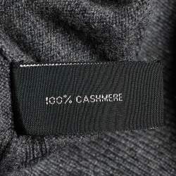 Pre Owned Tom Ford Grey Cashmere Knit Button Front Cardigan XXL