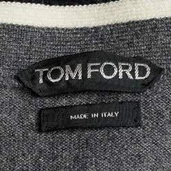 Pre Owned Tom Ford Grey Cashmere Knit Button Front Cardigan XXL