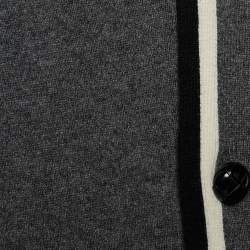 Pre Owned Tom Ford Grey Cashmere Knit Button Front Cardigan XXL