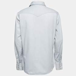 Pre Owned Tom Ford Grey Cotton Long Sleeve Shirt L   
