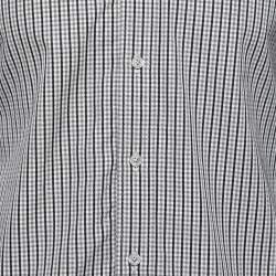 Pre Owned Tom Ford Grey Checked Cotton Shirt M