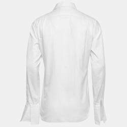 Pre Owned Tom Ford White Cotton French Cuffed Shirt S