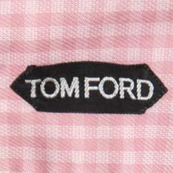Pre Owned Tom Ford Pink Cotton Checked Shirt S