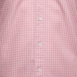 Pre Owned Tom Ford Pink Cotton Checked Shirt S