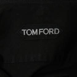 Pre Owned Tom Ford Black Cotton Barrel Cuff Shirt S