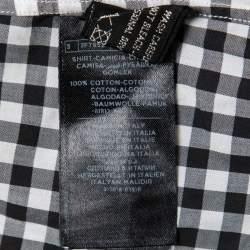 Tom Ford Monochrome Gingham Check Cotton Shirt M