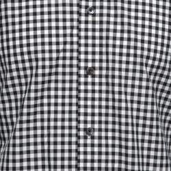 Tom Ford Monochrome Gingham Check Cotton Shirt M
