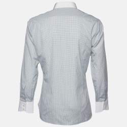 Tom Ford White Check Cotton Button Front Shirt 3XL