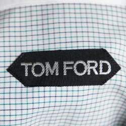 Tom Ford White Check Cotton Button Front Shirt 3XL