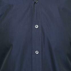 Tom Ford Dark Blue Cotton Button Front Shirt M