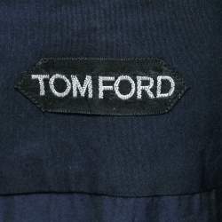 Tom Ford Dark Blue Cotton Button Front Shirt M
