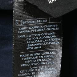Tom Ford Dark Blue Cotton Button Front Shirt M