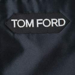 Pre Owned Tom Ford Navy Blue Striped Patterned Wool Suit M