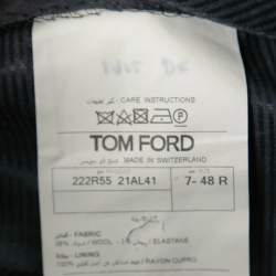 Tom Ford Dark Grey Patterned Wool Suit M
