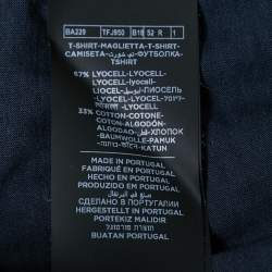Tom Ford Navy Blue Cotton-Blend Crewneck Polo T-Shirt XL