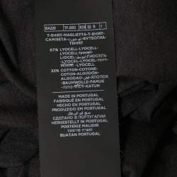 Pre Owned Tom Ford Dark Grey Cotton-Blend Crewneck Polo T-Shirt XL