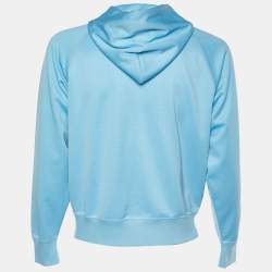 Tom Ford Blue Technical Cotton Zip Up Hoodie XL