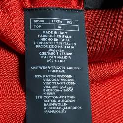 Pre Owned Tom Ford red Cotton Knit Long Sleeve Jumper XXL