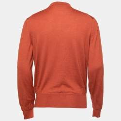 Tom Ford Brown Cashmere & Silk Knit Crew Neck Jumper L