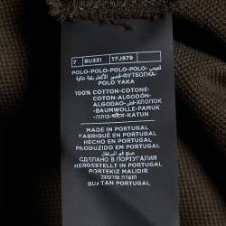 Pre Owned Tom Ford Olive Green Cotton Pique Polo T-Shirt M