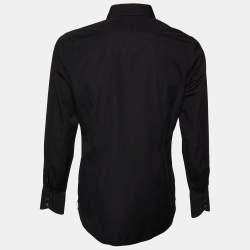 Tom Ford Black Cotton Button Front Shirt L